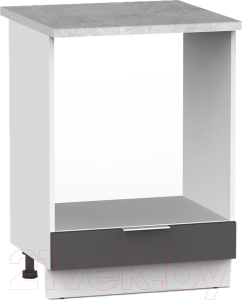 Изображение товара Шкаф под духовку Интермебель Микс Топ ШСРГ 850-33-600 (графит серый/мрамор лацио светлый)