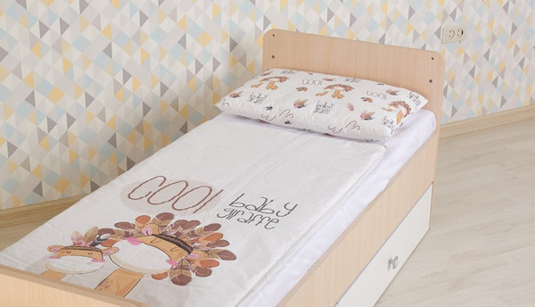 Изображение товара Детская кровать-трансформер Фея 1100 / 0001033.161 (дуб пастельный/белый)