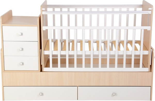 Изображение товара Детская кровать-трансформер Фея 1100 / 0001033.161 (дуб пастельный/белый)