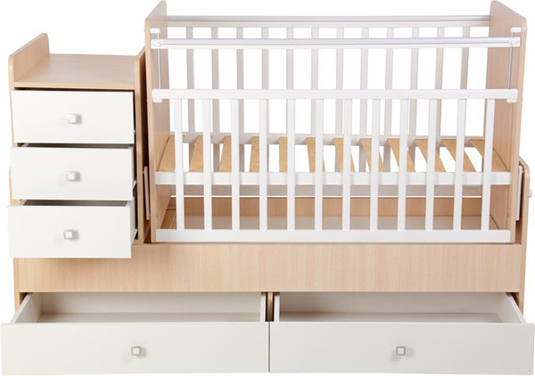 Изображение товара Детская кровать-трансформер Фея 1100 / 0001033.161 (дуб пастельный/белый)