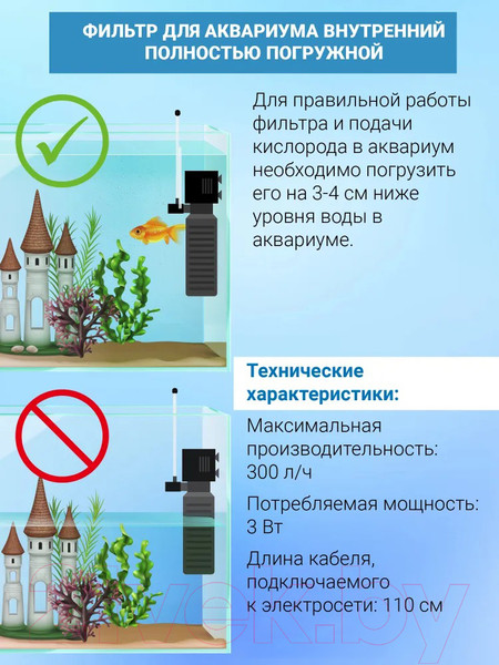 Изображение товара Фильтр для аквариума Aquareef Внутренний AF-300