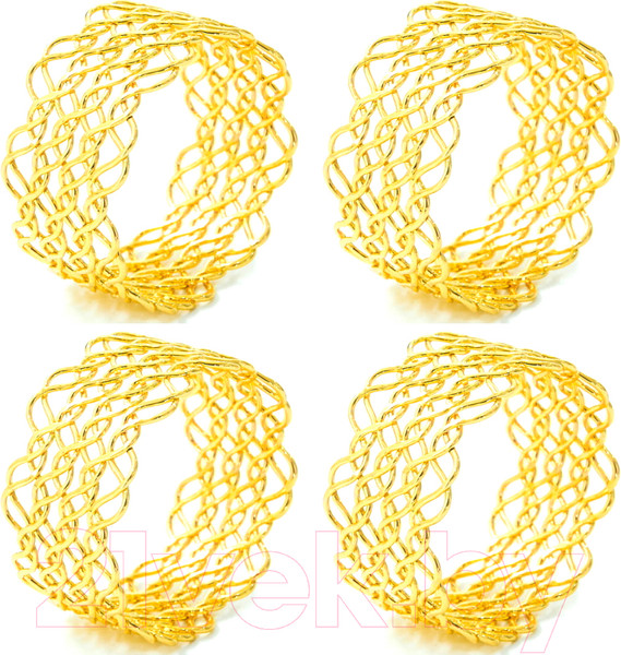 Изображение товара Кольцо для салфеток Arya Red Straw / 8680943222817 (4шт, золото)
