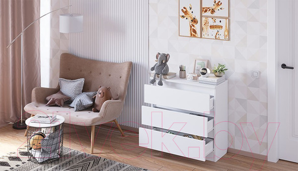Изображение товара Комод Polini Kids Simple 1930 / 0002570.9 (белый)