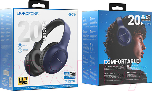 Изображение товара Беспроводные наушники Borofone BO19 (синий)