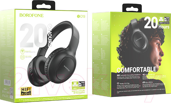 Изображение товара Беспроводные наушники Borofone BO19 (черный)