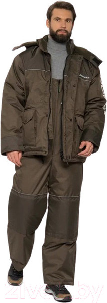 Изображение товара Костюм для охоты и рыбалки Huntsman Полюс хаки / 9396 (60-62/170-176)