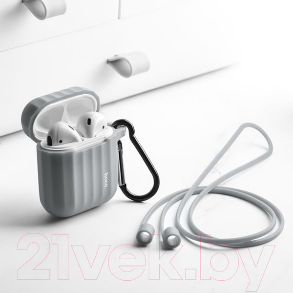 Изображение товара Чехол для наушников Hoco WB10 для AirPods1/2 (серый)