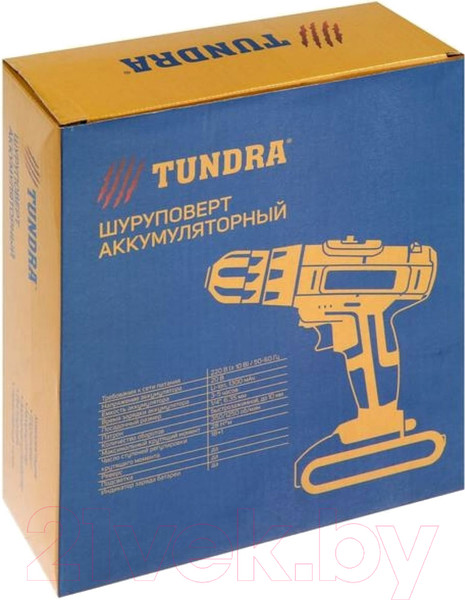 Изображение товара Аккумуляторная дрель-шуруповерт Tundra 5437471
