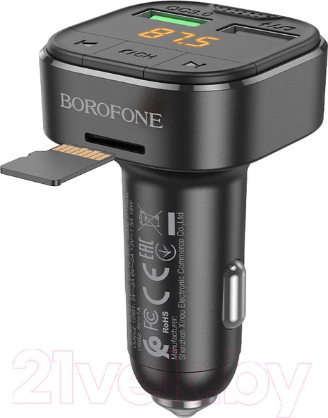Изображение товара FM-модулятор Borofone BC43 (черный+ЗУ)