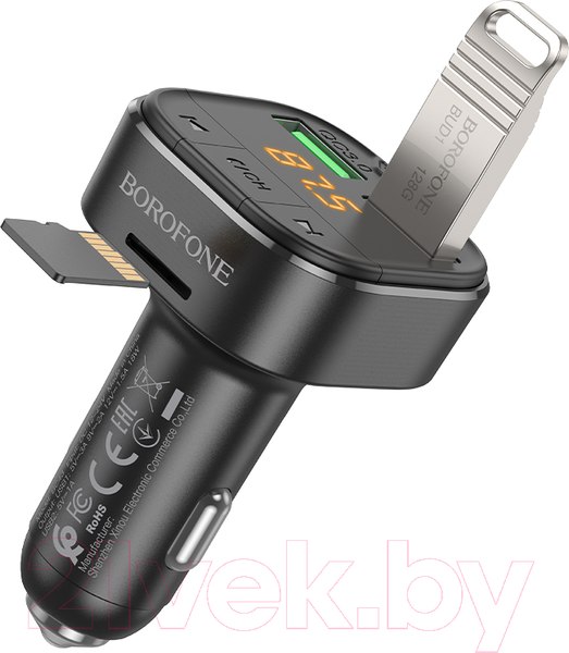 Изображение товара FM-модулятор Borofone BC43 (черный+ЗУ)