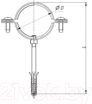 Изображение товара Хомут сантехнический Ostendorf 50 / 388205