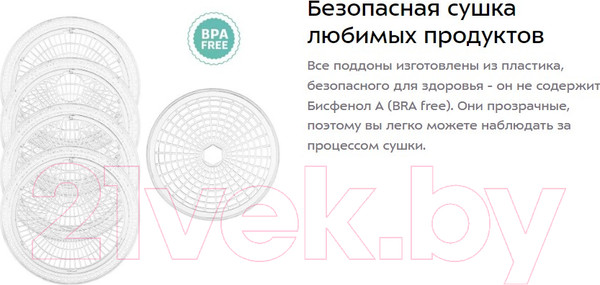 Изображение товара Сушилка для овощей и фруктов Kitfort KT-1935-3 (белый/бирюзовый)