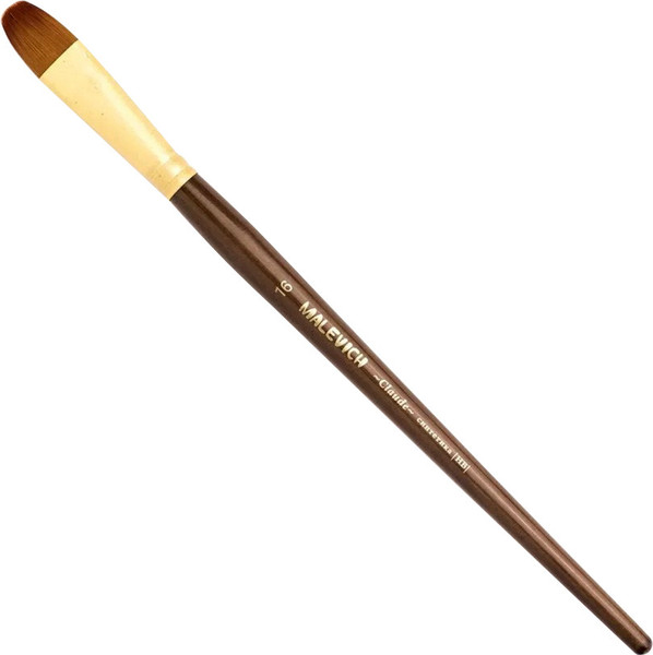 Изображение товара Кисть для рисования Малевичъ Claude №16 / 754316 (плоскоовальная)