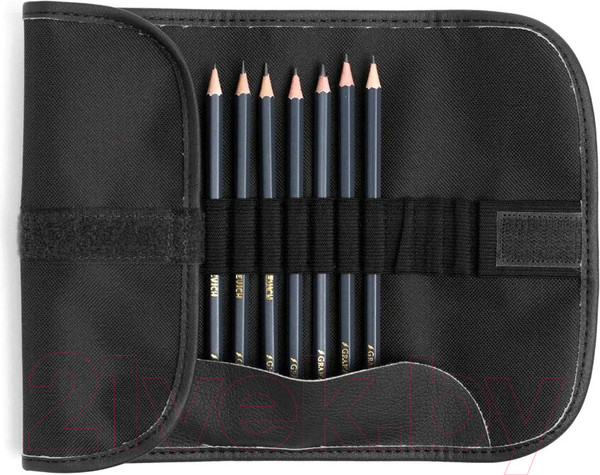 Изображение товара Набор простых карандашей Малевичъ Graf'Art / 830213 (8шт, черный)