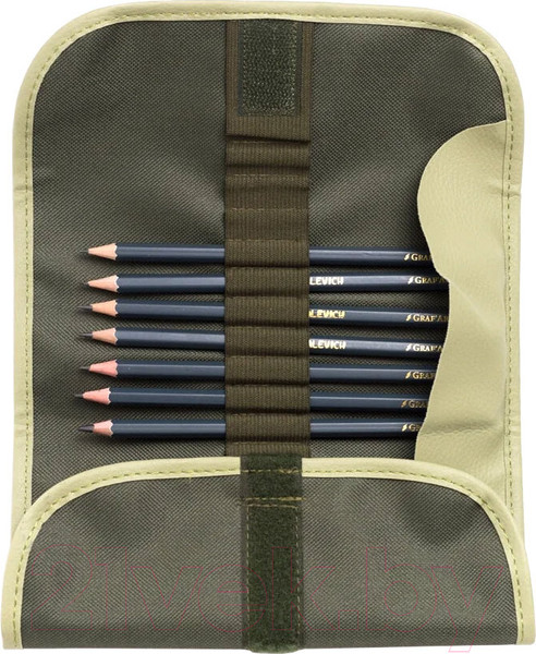Изображение товара Набор простых карандашей Малевичъ Graf'Art / 830215 (8шт, оливковый)