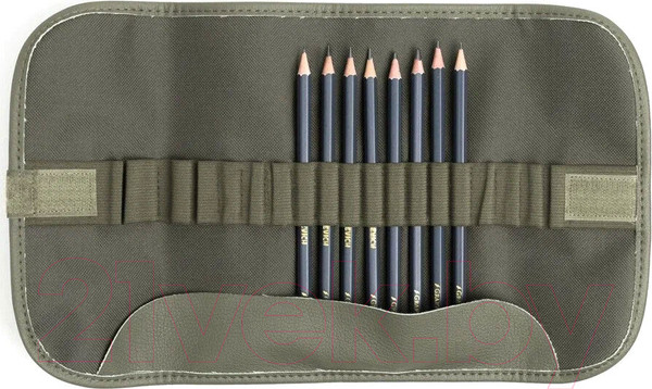 Изображение товара Набор простых карандашей Малевичъ Graf'Art / 830215 (8шт, оливковый)