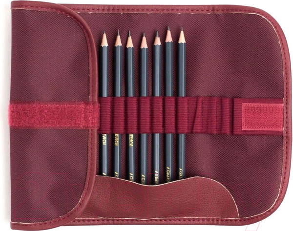 Изображение товара Набор простых карандашей Малевичъ Graf'Art / 830216 (8шт, бордо)