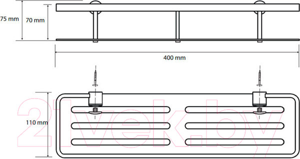 Изображение товара Полка для ванной Bemeta Cytro 102308070