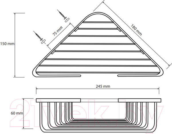 Изображение товара Полка для ванной Bemeta Cytro 102308120