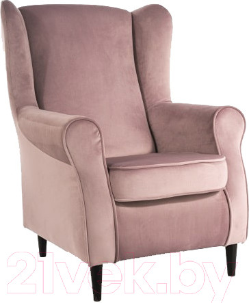 Изображение товара Кресло мягкое Signal Baron Velvet (Bluvel 52, античный розовый/венге)