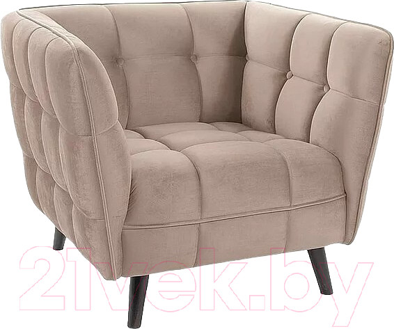Изображение товара Кресло мягкое Signal Castello Velvet 1 (Bluvel 28, бежевый/венге)