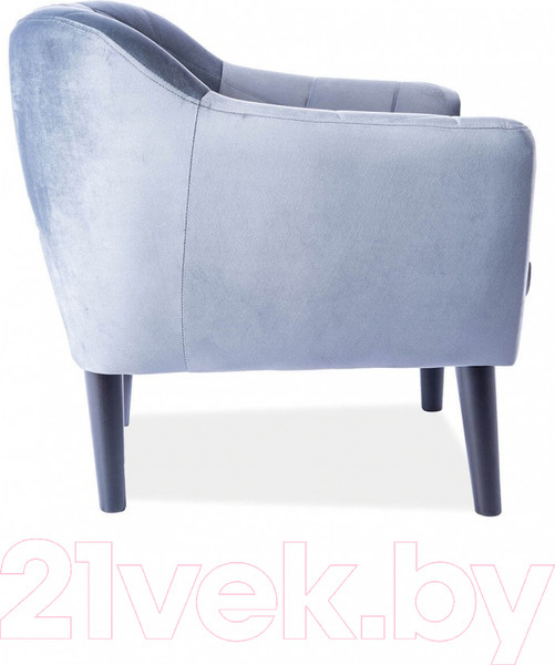 Изображение товара Кресло мягкое Signal Karo 1 Velvet (Bluvel 14, серый/венге)