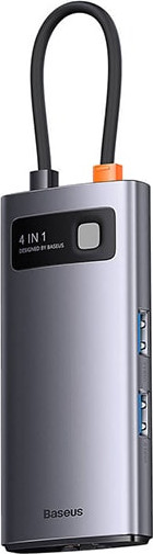Изображение товара USB-хаб Baseus Metal Gleam 4в1 / WKWG070113 (серый)