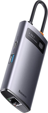 Изображение товара USB-хаб Baseus Metal Gleam 4в1 / WKWG070113 (серый)
