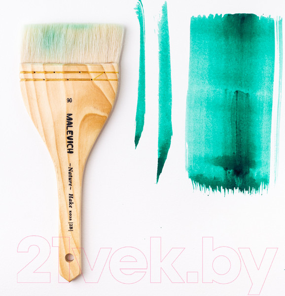 Изображение товара Кисть для рисования Малевичъ Hake №90 / 791490 (флейц)
