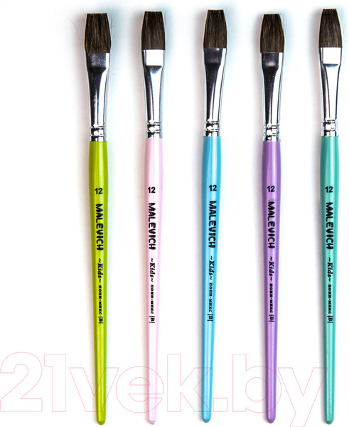 Изображение товара Кисть для рисования Малевичъ Kids №12 / 733212 (плоская)