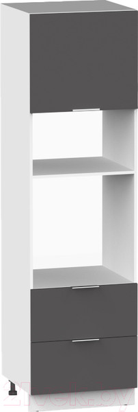 Изображение товара Шкаф-пенал кухонный Интермебель Микс Топ П 2140-8-600 Ш (графит серый)