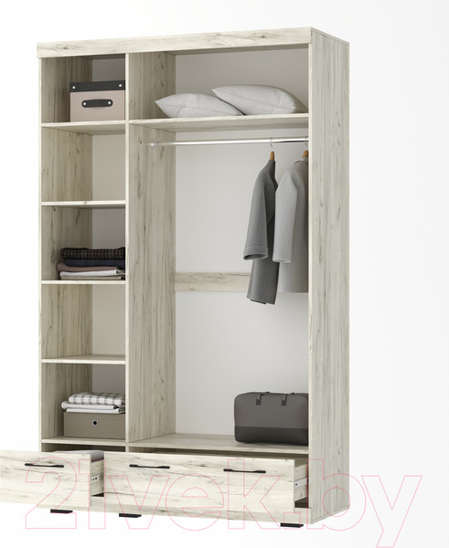 Изображение товара Шкаф Памир Соната ШСЗ-1350 (крафт белый/антрацит)