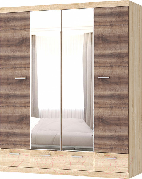 Изображение товара Шкаф Памир Соната ШСЗ-1800 (дуб сонома/сакраменто)