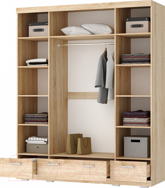 Изображение товара Шкаф Памир Соната ШСЗ-1800 (дуб сонома/сакраменто)