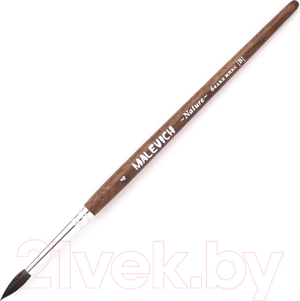 Изображение товара Кисть для рисования Малевичъ Nature №4 / 732004 (круглая)