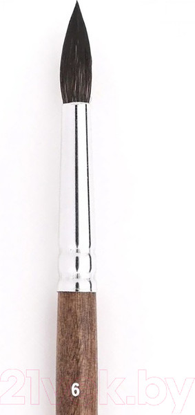 Изображение товара Кисть для рисования Малевичъ Nature №6 / 732006 (круглая)