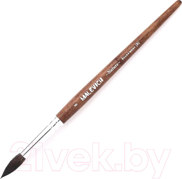 Изображение товара Кисть для рисования Малевичъ Nature №8 / 732008 (круглая)