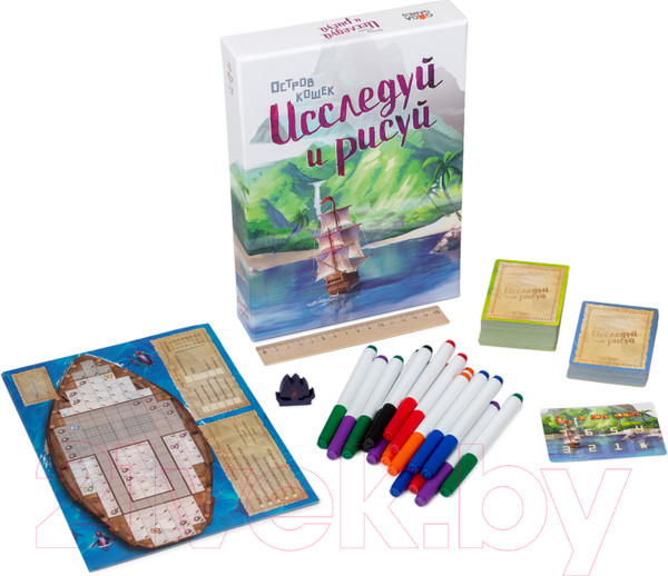 Изображение товара Дополнение к настольной игре GaGa Остров кошек. Исследуй и рисуй / GG291
