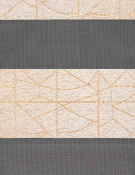 Изображение товара Рулонная штора Delfa Сантайм День-Ночь Роко МКД DN-43055 (57x160, бежевый/золото)