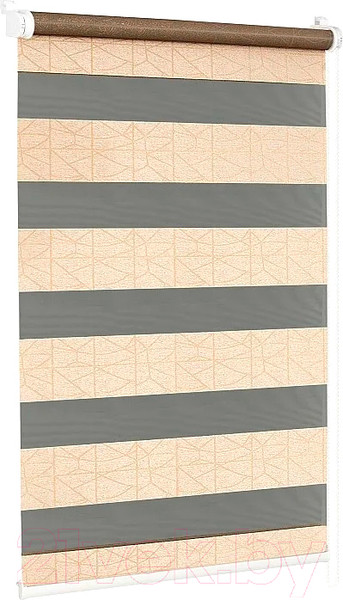 Изображение товара Рулонная штора Delfa Сантайм День-Ночь Роко МКД DN-43055 (81x160, бежевый/золото)