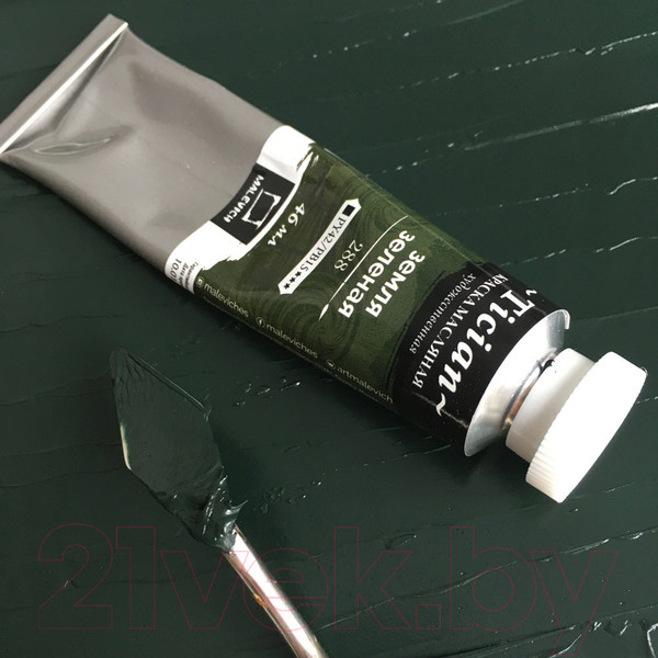 Изображение товара Масляная краска Малевичъ Tician 831288 (46мл, земля зеленая)