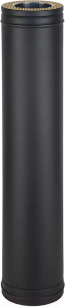 Изображение товара Труба дымохода КПД Сэндвич 1000мм 120х200 (черный)