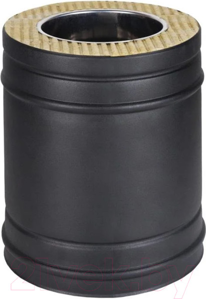 Изображение товара Труба дымохода КПД Сэндвич 250мм 120х200 (черный)