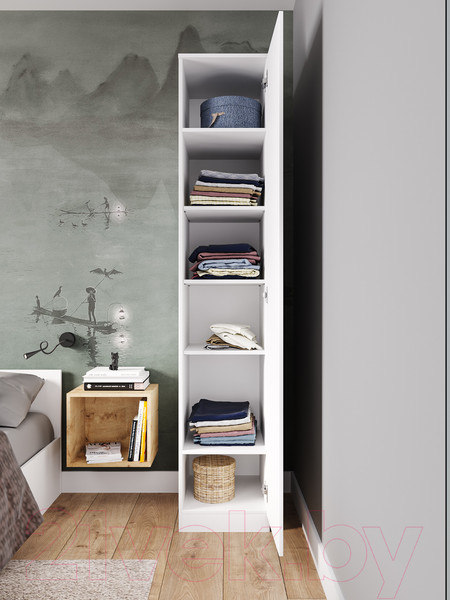 Изображение товара Шкаф ДСВ Мори МШ 400.1 (белый)