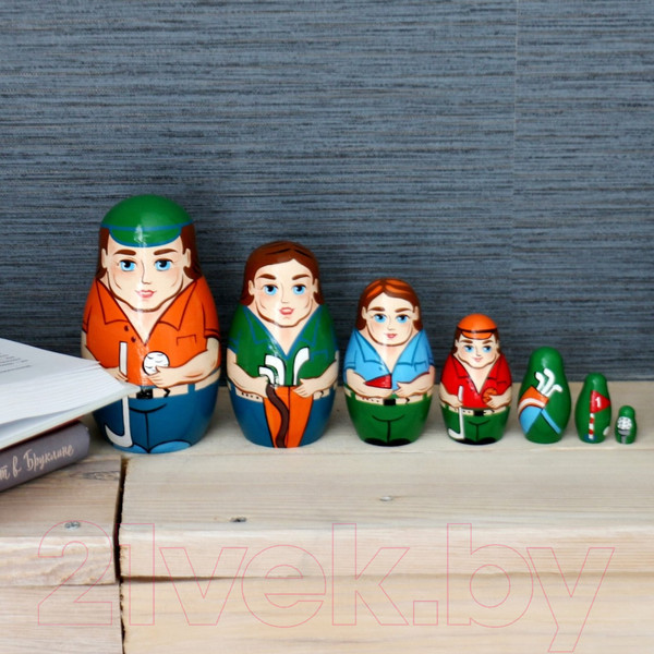 Изображение товара Матрешка сувенирная Брестская Фабрика Сувениров Набор русских матрешек Гольф / 7317