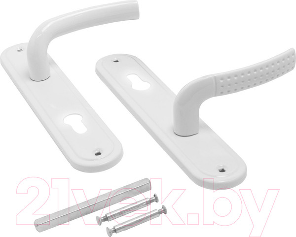 Изображение товара Ручка дверная Аллюр 132-1 85мм WW (белый)