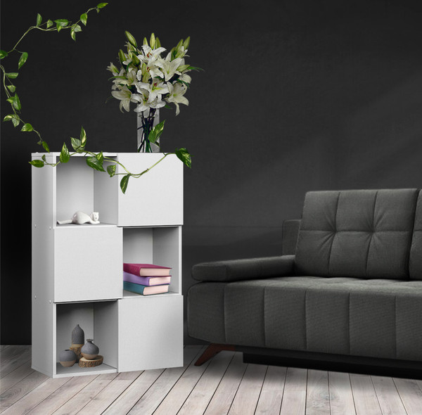 Изображение товара Стеллаж Mio Tesoro Фридрих-6 (белый текстурный)