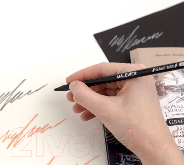 Изображение товара Набор цветных карандашей Малевичъ 197901 (8шт)