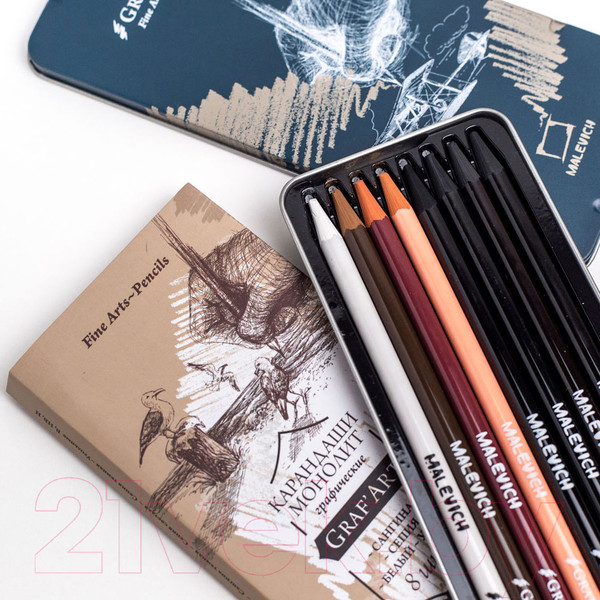 Изображение товара Набор цветных карандашей Малевичъ 197901 (8шт)