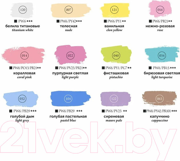 Изображение товара Гуашь Малевичъ 620043 (12цв)